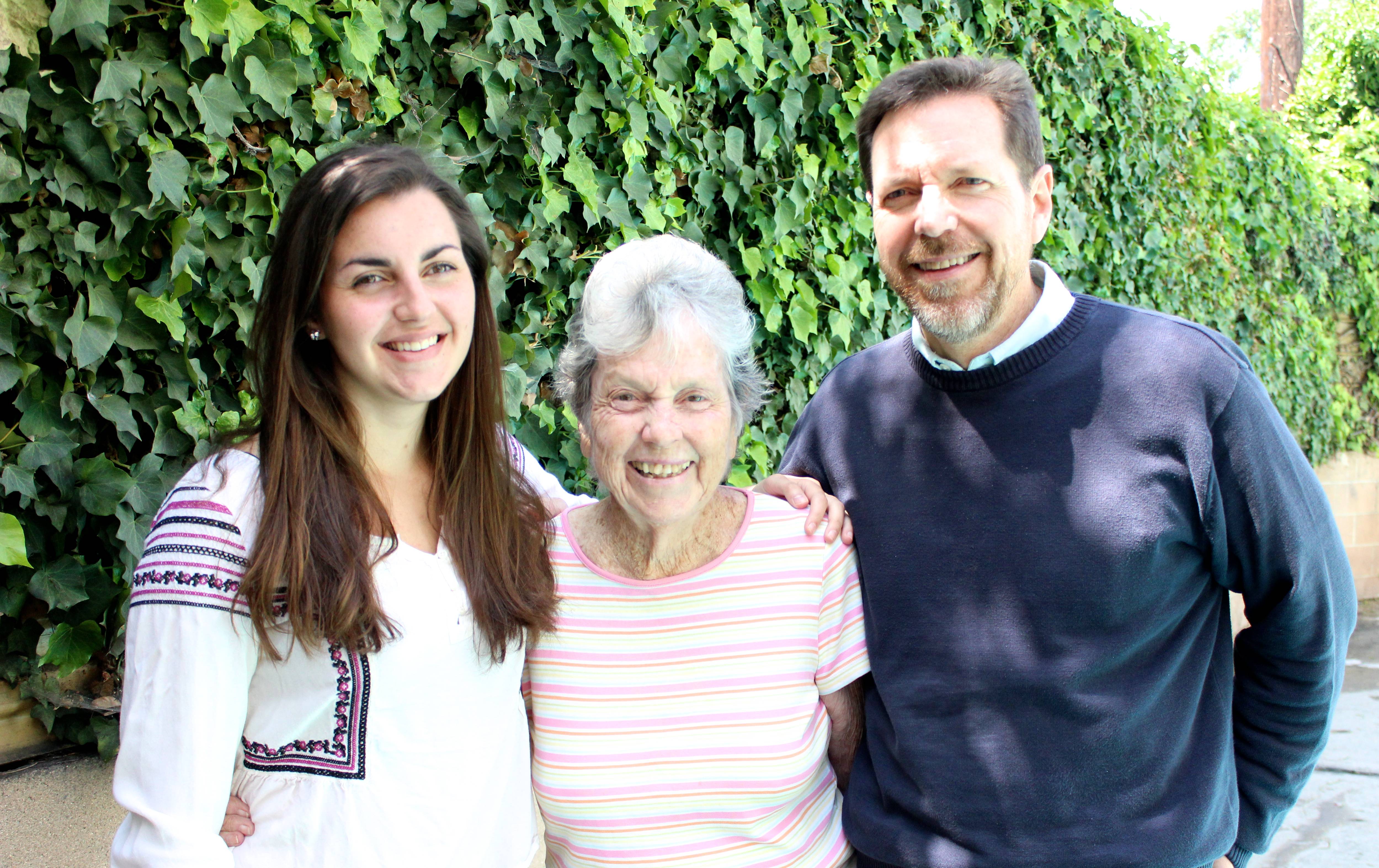 Marina with her grandmother Angela and father.