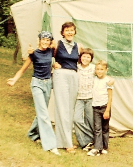 A photo my siblings with my mother and I. 