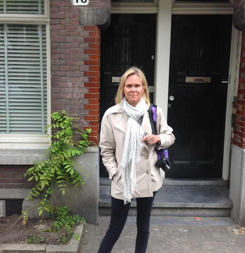 Urlika Citron outside of her grandparent&#039;s home in Holland.