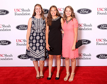 2015 winners Lisa Farese, Emma Heinz and Natalia Podstawka at the Ambassadors for Humanity gala in Detroit