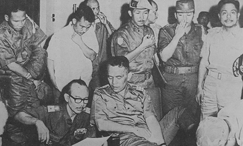 Indonesian General Nasution after the coup attempt on September 30, 1965