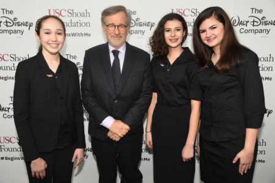 2016 IWitness Video Challenge winners with USC Shoah Foundation founder Steven Spielberg. 2016 IWitness Video Challenge winners with USC Shoah Foundation founder Steven Spielberg.