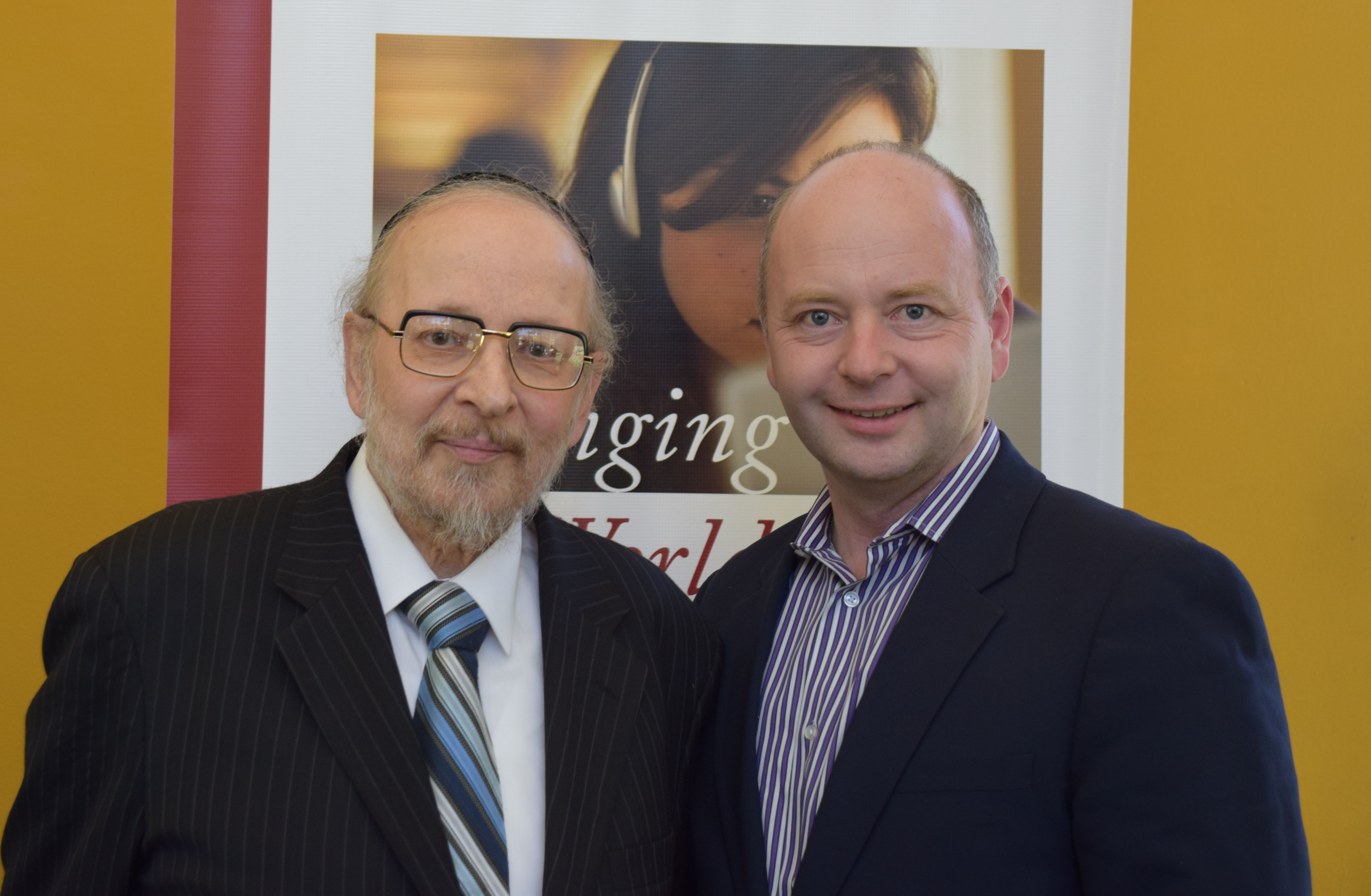 Harry Reicher and Stephen Smith at Reicher’s public lecture in July 2014. 