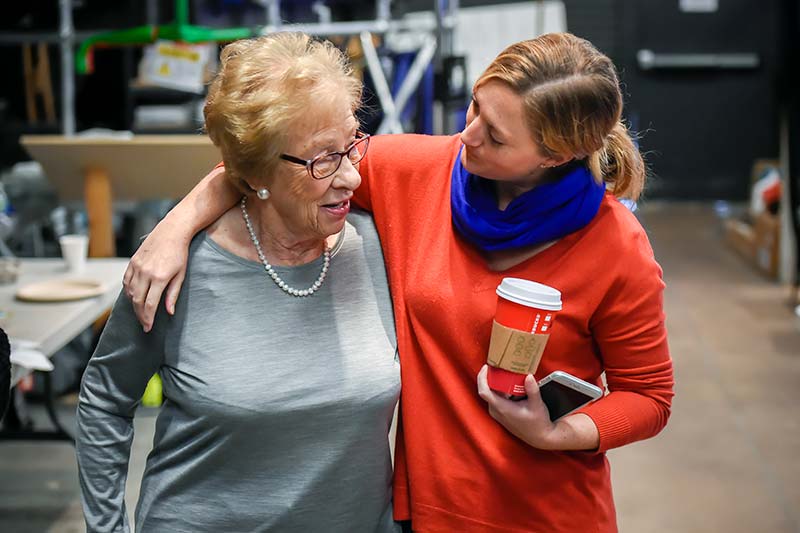 Kia with Holocaust Survivor Eva Schloss