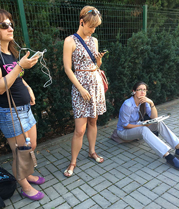 Teachers on the IWalk in Brno