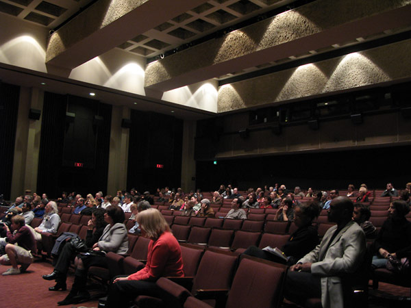 The audience during the Question and Answer session of the discussion panel that followed the screening.