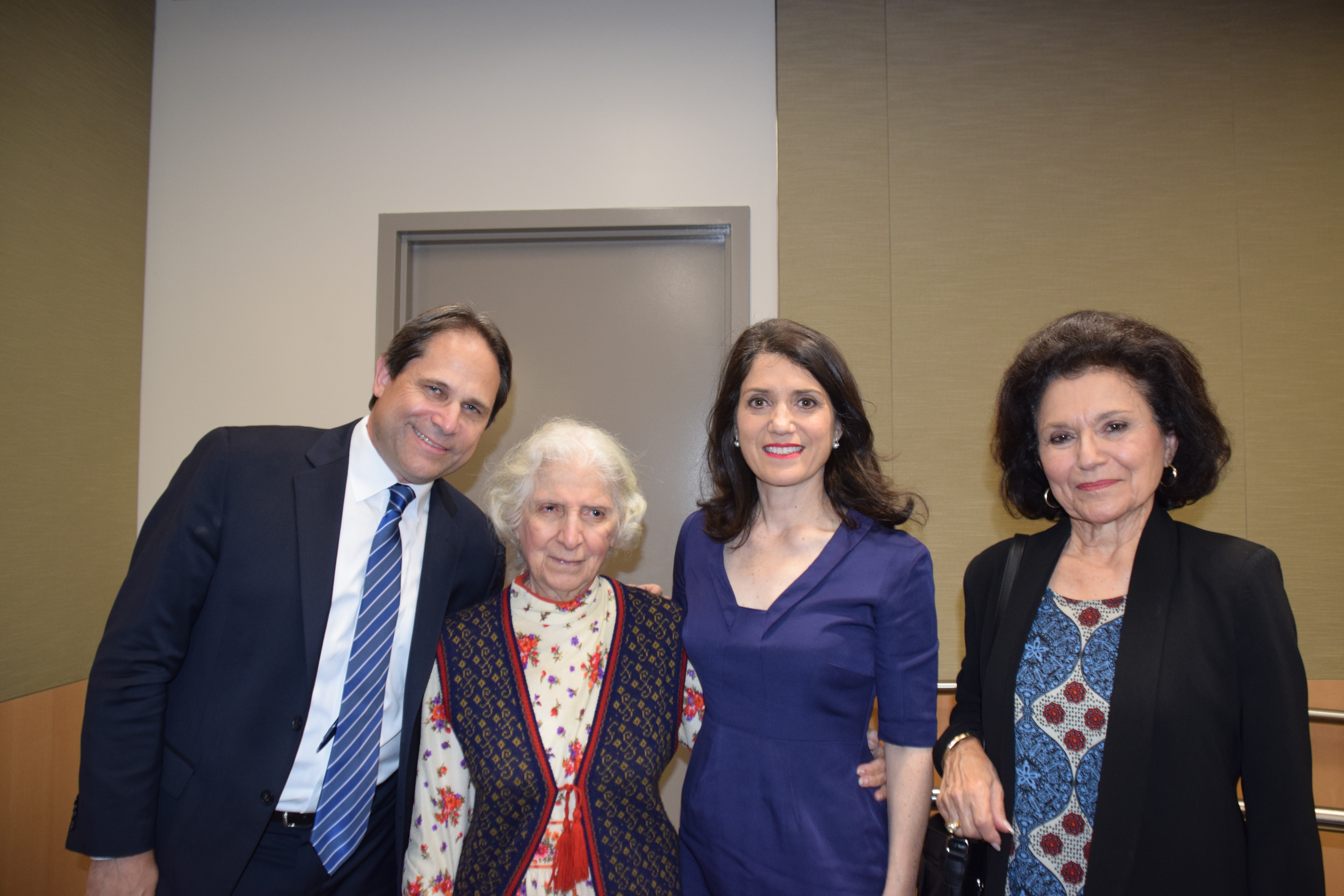 From left: Ari Zev, survivor Sara Chitjian, Carla Garapedian and Virginia Garapedian