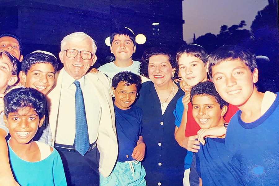Suzy and Emerich Ressler, shown here at a program they supported in Israel
