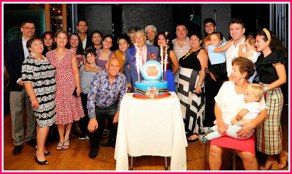 Leonid celebrated his 100th birthday in Brooklyn September 3 with family, friends, and local and state politicians.