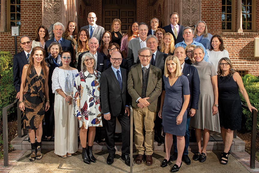 Kim Simon with Steven Spielberg, USC Shoah Foundation leadership, and members of the Board of Councilors in Los Angeles, CA, 2018.