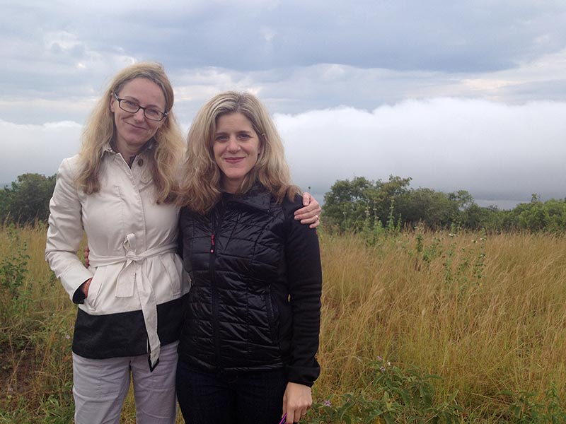 Kimon Simon (right) with Karen Jungblut in Rwanda, 2012