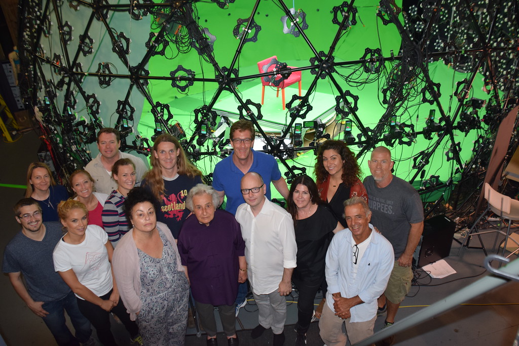 Anita Lasker-Wallfisch (center) with USC Shoah Foundation and ICT staff