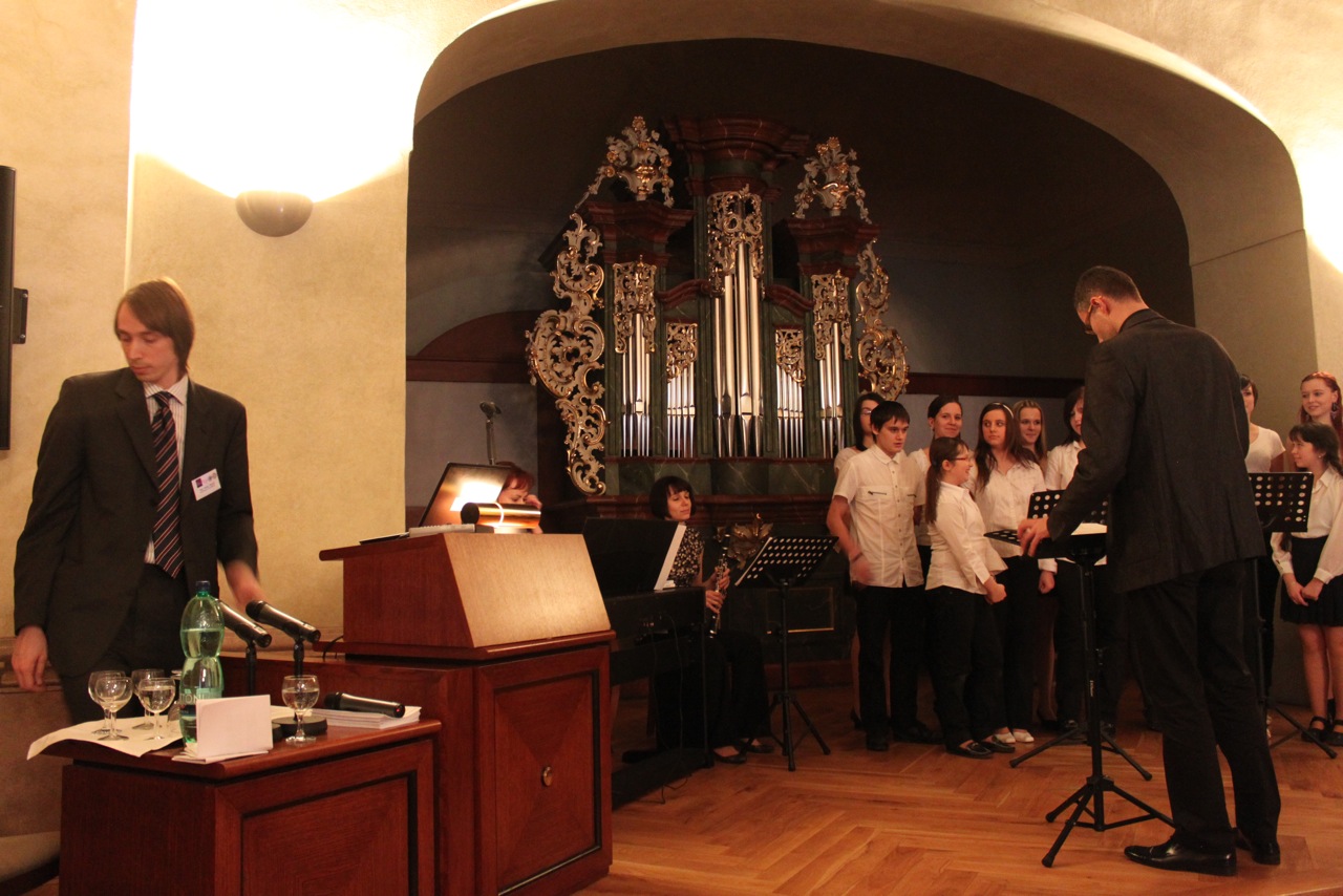Pupils of Grammar School of Arts of J. A. Špork, from the City of Jaroměř, performing children's opera Brundibár.