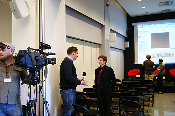 TVN24 television news service interviews Monika Koszyńska, USC Shoah Foundation Institute representative in Poland.