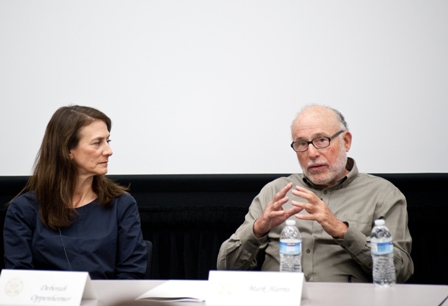 Deborah Openheimer (left), Executive Vice President, NBC Universal; and Mark Harris, Distinguished Professor, USC School of Cinematic Arts.