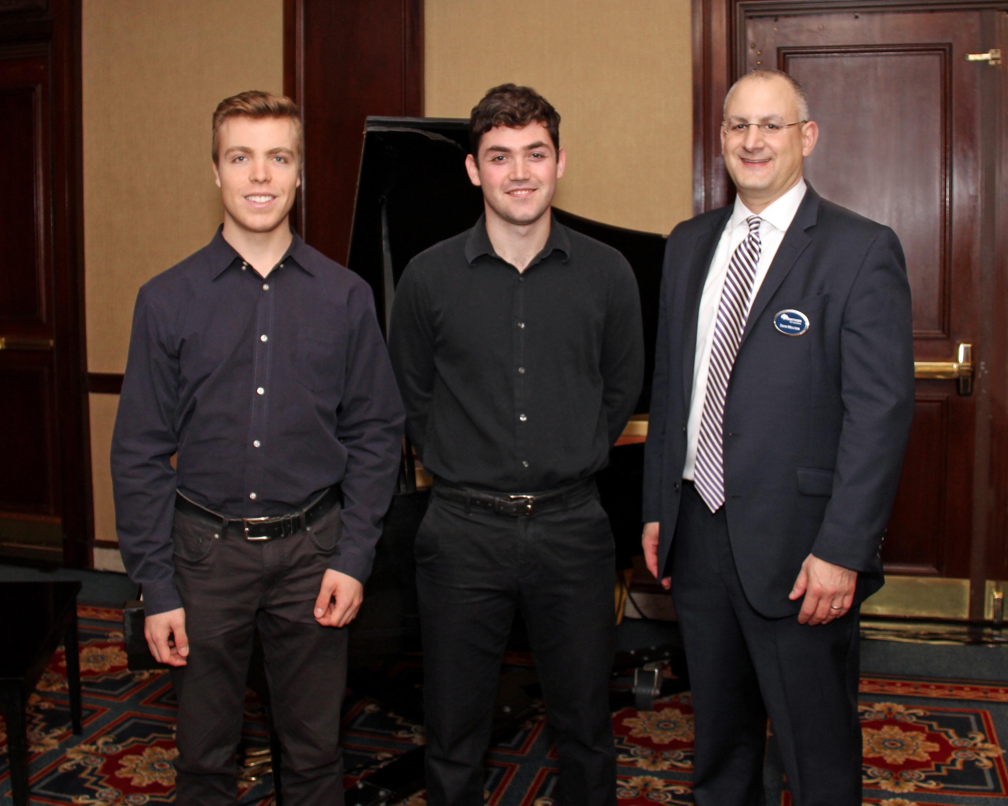 Left to Right: Ambrose Soehn, Alex Biniaz-Harrs and  Next Generation Council Member Thom Melcher.