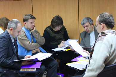 Seminar participants' working session.
