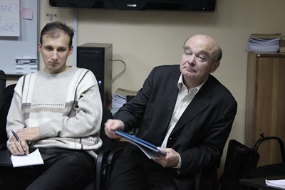 IIgor Alekseenko and Holodomor historian Stanislav Kulchitsky.