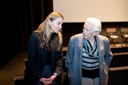 Karen Jungblut and Renée Firestone, an educator and Holocaust survivor.