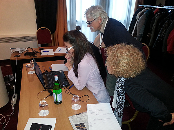 Students and teachers of Liceo Classico Franchetti (Mestre) work on an IWitness activity.