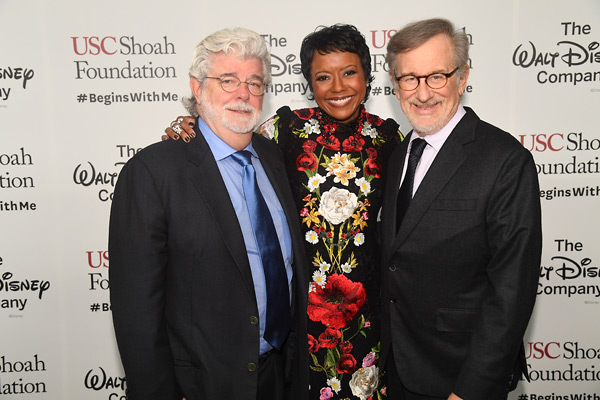 George Lucas, Mellody Hobson and Steven Spielberg
