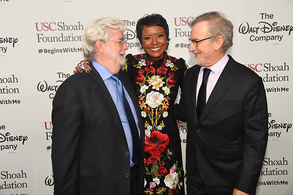 George Lucas, Mellody Hobson and Steven Spielberg