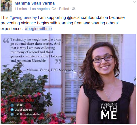 Mahima shares how testimony has inspired her to conduct her own interviews. 