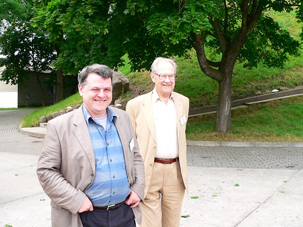 Dr. Ilya Altman (left), and Dr. David Poltorak of the Russian Holocaust Center, June 2008.