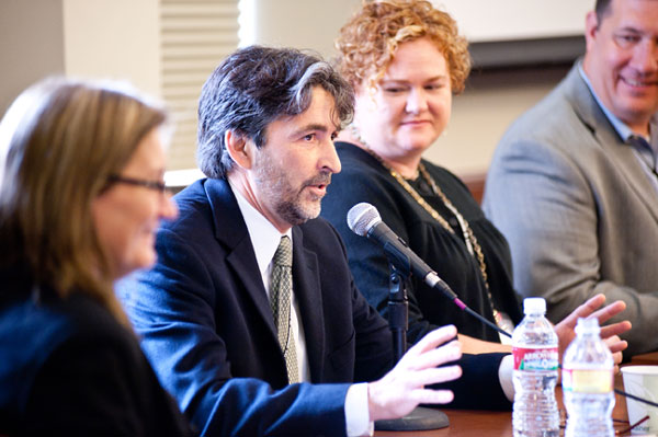 Left to right:  Sheila Hansen (Institute's Senior Trainer/Content Specialist); Peter D. Cook (Los Angeles, California); Sharon Wright (Sylacauga, Alabama); and Corey Harbaugh (Gobles, Michigan).