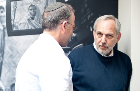 From left:  Haim Gertner, Director of the Archives, Yad Vashem; and Arnold Kramer, Senior Advisor for Institutional Projects, United States Holocaust Memorial Museum.