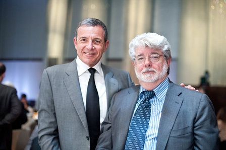 Robert A. Iger (left), and George Lucas