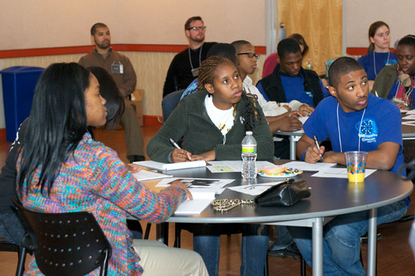 Students during the lecture and discussion portion of the workshop.