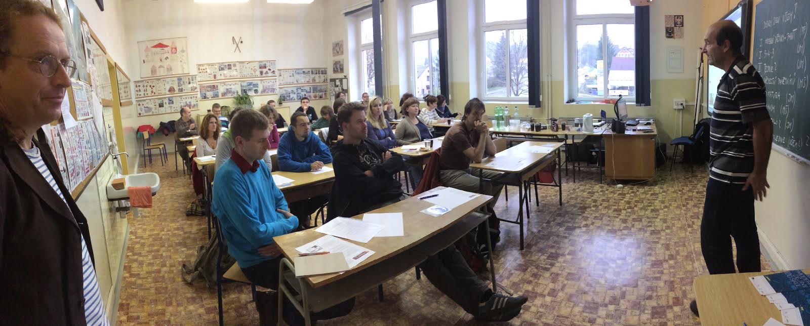 Educators view Czech-language IWitness activity 