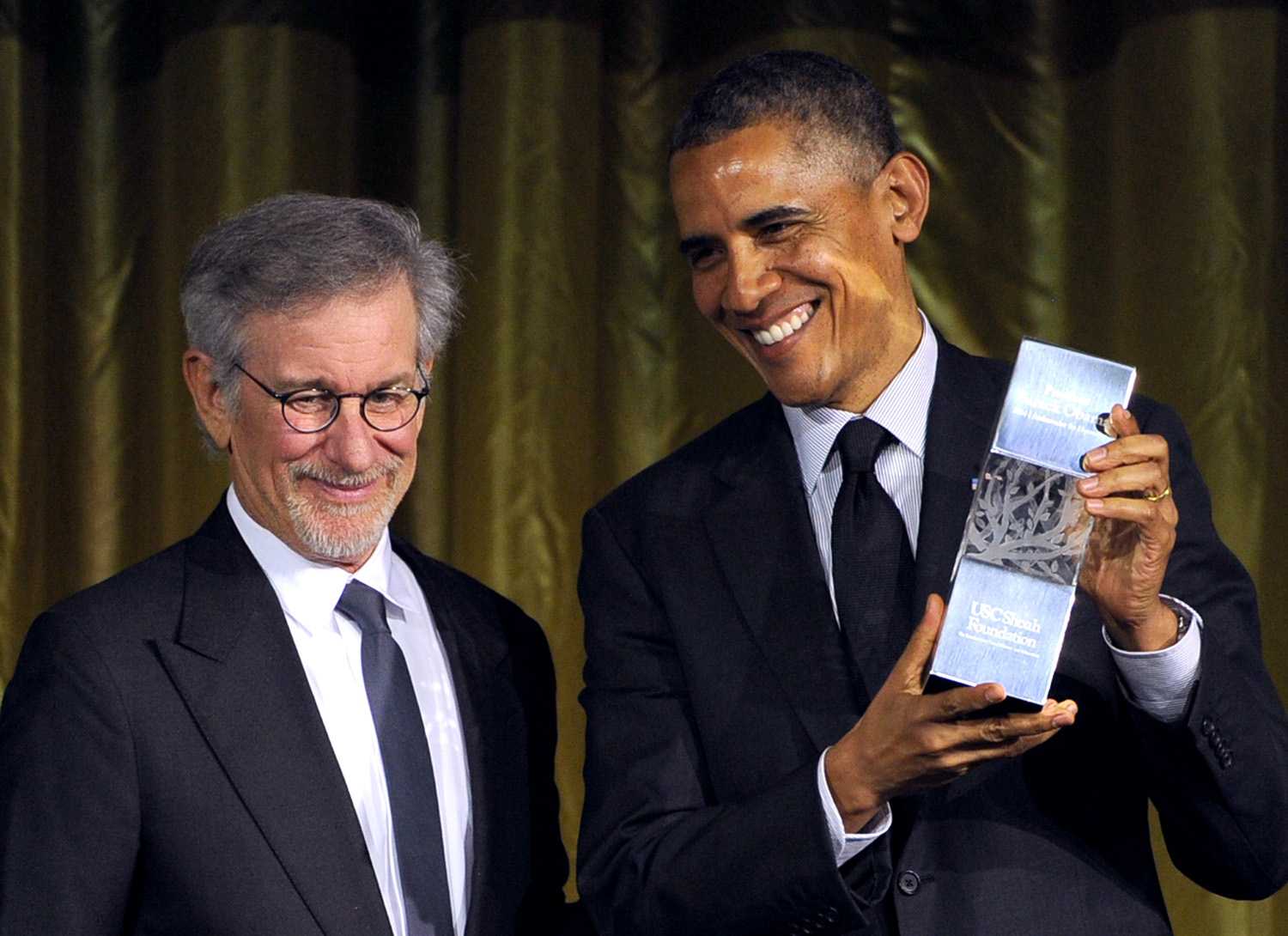 President Barack Obama received the 2014 Ambassador for Humanity award.