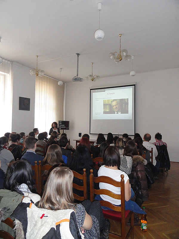 USC Shoah Foundation Senior International Training Consultant Andrea Szőnyi presents at the University of Szeged, Hungary.