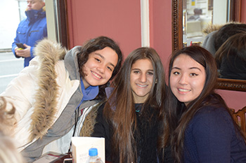 Ruth, left, with Junior Interns Lacey Rubin and Natalia Smith