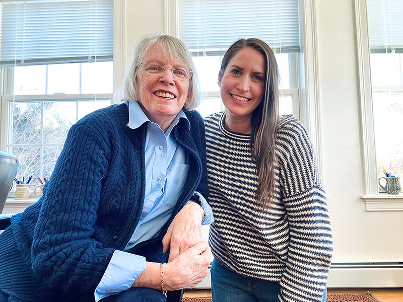 The Memory Generation host Rachael Cerrotti with author Lois Lowry in Lois’ home in Maine on the day they recorded the first episode of the series.