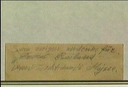 The note from Terezin preserved in Hana Fousova&#039;s testimony