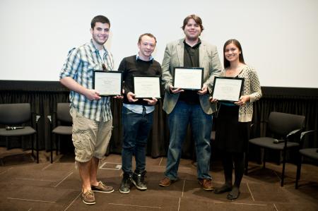 2013 Student Voices winner Cecilia De Jesus (r) and finalists