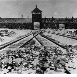 KZ Auschwitz, Einfahrt, dopo il 27 gennaio 1945.