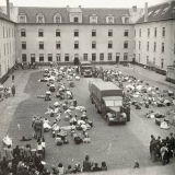Arrivo di un convoglio a Sammellager de Malines.  
Foto scattata tra il 4 agosto 1942 (1^ convoglio) e il 31 luglio 1944 (ultimo convoglio).

© Monique Heddebaut
