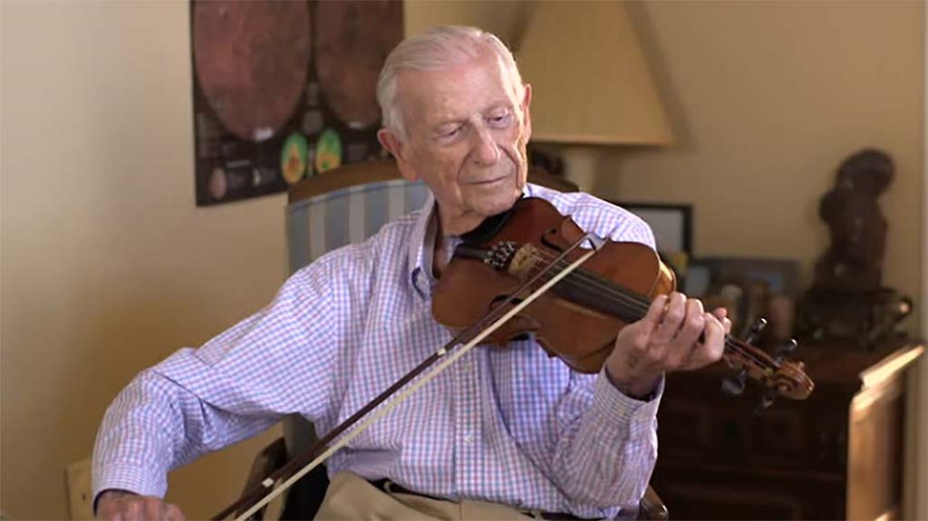 Sigmund Burke playing the violin