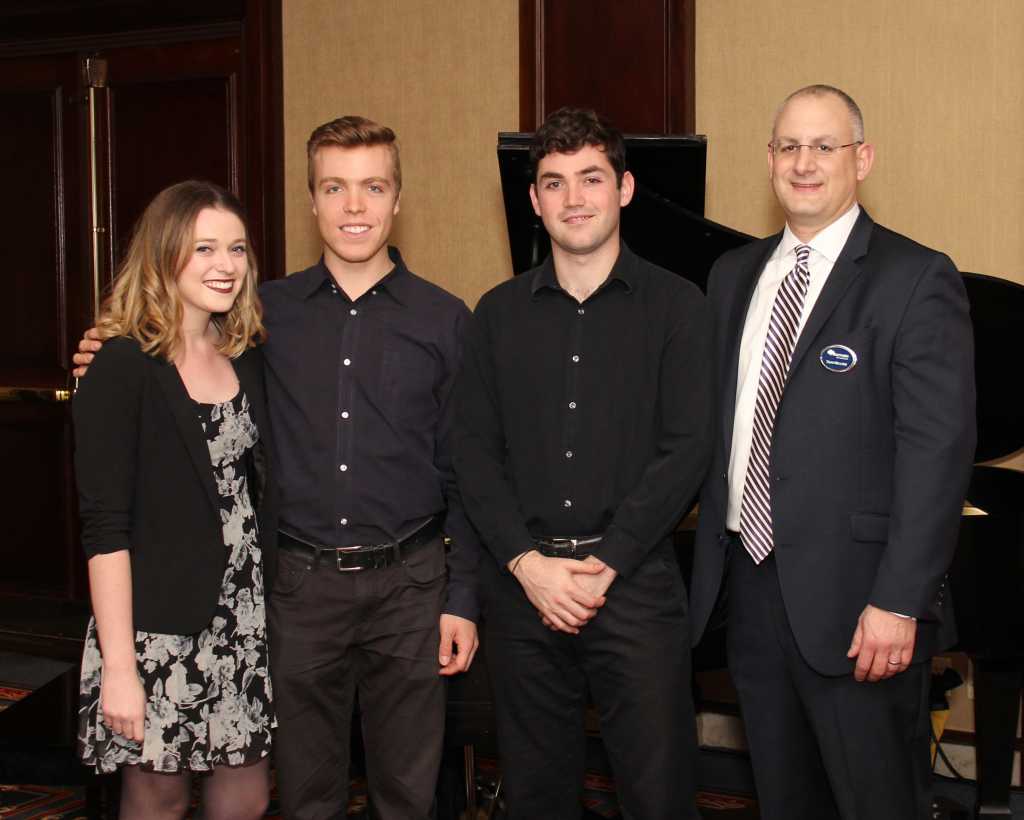 Left to Right: Emily Kocontes, Left to Right: Ambrose Soehn, Alex Biniaz-Harrs and  Next Generation Council Member Thom Melcher.