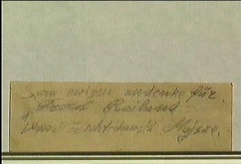 The note from Terezin preserved in Hana Fousova's testimony