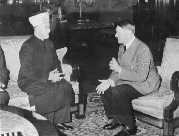 Haj Amin al-Husseini meeting Hitler in 1941. Photo Credit: Bundesarchiv, Bild / Heinrich Hoffmann / CC-BY-SA 3.0 Haj Amin al-Husseini meeting Hitler in 1941. Photo Credit: Bundesarchiv, Bild / Heinrich Hoffmann / CC-BY-SA 3.0