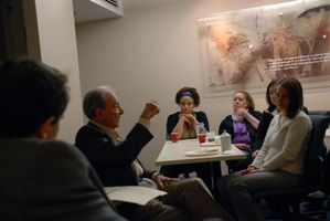 Dario Gabbai speaking to Institute staff