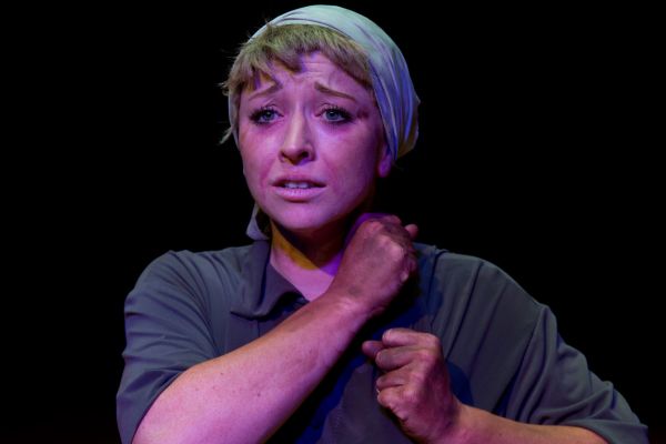 Jillian Dean portraying Elli Friedmann (formerly Dr. Livia Bitton-Jackson) upon seeing herself in the camps for the first time.