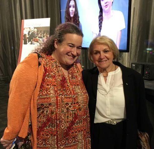 Holocaust survivor Paula Lebovics and I at USC Shoah Foundation's Ambassadors for Humanity Gala. 