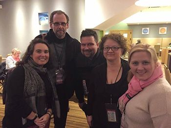 From left: Teachers Laura Pritchard Dobrin, Steven Howell, Miljenko Hajdarovic, Ingrid Alexovics and Jeanne Woods in Poland