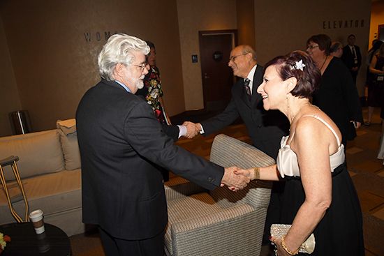 The Budmans meet Steven Spielberg, George Lucas and Mellody Hobson The Budmans meet Steven Spielberg, George Lucas and Mellody Hobson
